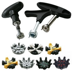 골프화 스파이크징 교체 골프화징 렌치 핸들 트리락 큐락 나사형 핀타입 9종, 1개