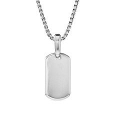 데이비드율만 셰브런 스털링 실버 태그 21mm