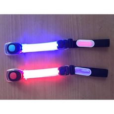 火雞Tth CE矽膠LED燈 手臂環 騎行安全警示燈 運動跑步綁腿手臂燈, 1個, 紅光