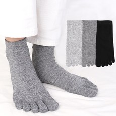 [보슈아] 남성 피부접촉면100 쿨텍스 단목발가락양말5족 여름양말 국내산