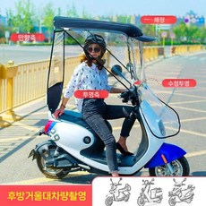 오토바이용 천장 캐노피 커텐 8종 설치형 창문 여름용 그늘막 자외선 차단 스쿠터, A. 블랙+투명 측면투명 F2Y, 1개