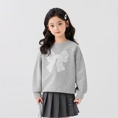 女童衛衣 蕾絲蝴蝶結圓領上衣
