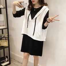 수유티 + 후드조끼 수유복세트 6630