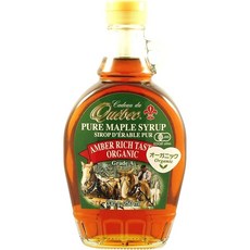 nakato(나카토) 메이플 시럽 그레이드 A 유기농 앰버 리치 테이스트 330g 커드 듀퀘벡 유기농 메이플 시럽 원터치 캡, 1