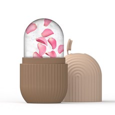 얼굴과 눈을 위한 자연스럽게 감소 몰드 실리콘 재사용 컨디셔닝된 마사지 가능한 롤러 아이스, Khaki A