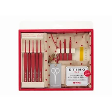 【YUBU】日本製 廣島 Tulip ETIMO 紅柄鉤針組 TED-001, 1個