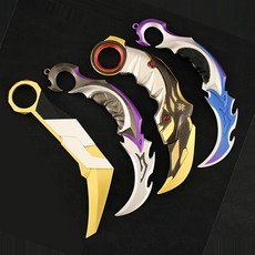 발로란트 발리송 카람빗 칼 나이프 무기 모델 프라임 게임 금속 장난감 카타나, 오로라블루, 1개