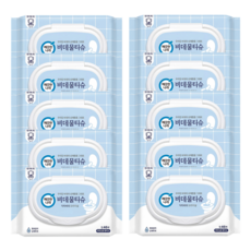 깨끗한나라 닥터비데 화장실용 물티슈 캡형, 117g, 46매, 10세트