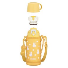 THERMOS 膳魔師 附杯雙向攜帶式水瓶 含收納袋FJJ-602WFB, 1個, 黃色