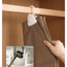 그레잇굿즈 휴대용 접이식 바지 모자 삼각형 집게형 옷걸이, 화이트(삼각형 집게), 2개