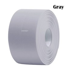 2M 자기 접착 씰링 테이프 PVC 스티커 싱크 방지 오일 욕실 방수 코너 화장실 가장자리 주방 코킹, grey, 2 2cm, ters