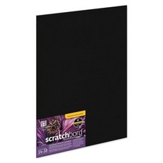 Ampersand Art Supply Scratchbord | 35.6cm x 45.7cm(14인치 18인치) 0.3cm(1/8인치) 플랫 프로파일 전문 스크래치보드 아트 패널