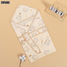 DFMEI 新生兒嬰兒包被襁褓巾初生兒純棉a類包被寶寶包巾薄款春夏秋季款, 包被-彩虹星星兔