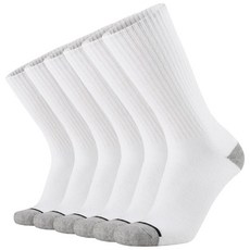 ONKE Max 풀 쿠션 크루 양말 습기 흡수 냄새 제어 내구성이 뛰어난 강철 발가락 작업 부츠 운동 훈련용, 13-15, 화이트1