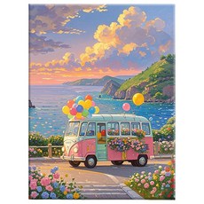 피포페인팅 DIY 명화그리기 유화 그림 그리기 아크릴화 30*40cm, 21타입, 1개