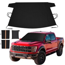 AUTOKAKUM 얼음과 눈용 윈드실드 커버 사이드 미러 커버가 있는 방수 윈드실드 스노우 커버 방풍 프로스트 겨울 자동차 액세서리 픽업 트럭 SUV 미니 밴에 적합-XL