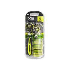 日本KAI貝印 Xfit 3D 彈性刀頭刮鬍刀組，刀柄1入+替換刀片4入, 1個, 刀柄1入+替換刀片4入