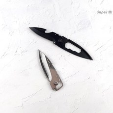 접이식 포켓 나이프 캠핑 용품 멀티툴 야외 활동용 미니 칼 휴대용, 블랙