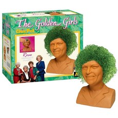 Chia Pet Golden Girls - 씨앗 팩이 있는 장미 장식용 도자기 화분 쉽게 키울 수 있고 재미있는 기르기 참신한 선물 모든 상황에 적합, Golden Girls - Rose