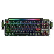 KEYSME 루나01 스페이스쉽 커스텀 기계식 무선 키보드, 라이프 다크 그린, 코멧 축, 제조사축