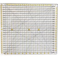 YICBOR 아크릴 퀼팅 템플릿 슬롯 눈금자 31.8cm x 31.8cm12.5인치 x 12.5인치 원단 정밀 커팅 퀼팅 패턴 용품 437815, YICBOR 아크릴 퀼팅 템플릿 슬롯 눈금자 31.8c