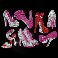 1개 유리 핫픽스 라인스톤 다리미 부착형 아플리케 의상 액세서리 (옷 가방 바지 하이힐용) 297x210mm, 혼합색