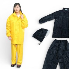 바지우비 상하의 세트 오토바이 등산 비옷, 네이비 2개