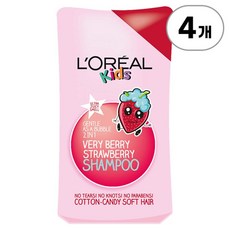 로레알 키즈 베리 스트로베리 키즈 샴푸 L'Oreal Kids Berry Strawberry Shampoo 250ml, 4개