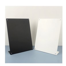 L형 스틸 스탠딩 보드 A4 휴대용, 흰색