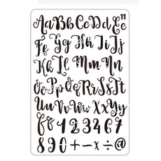 英文字母數字 簍空模板 蝶古巴特diy塗鴉繪畫, 1個, B50-0011, N/A
