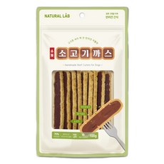 네츄럴랩 수제 소고기까스 100g 강아지 간식 비프 커틀릿, 1개