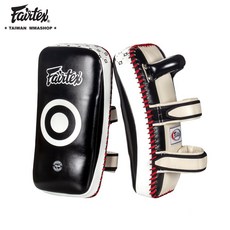 古川小夫 FAIRTEX牛皮腿靶 KPLC2-黑白 泰拳腳靶 教練靶 拳館必備 專業裝備, 1個