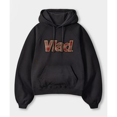 브랜드정품 디미트리 블랙 DIMITRI BLACK VLAD 체크 아플리케 후드 티셔츠_블랙 123967