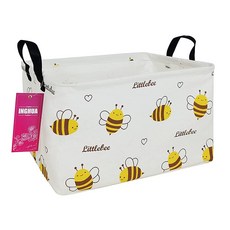 INGHUA 장난감 책 옷 선물 반려동물을 위한 직사각형 보관 바구니 패브릭 정리함 통 - 가정 사무실 아기방 기숙사 선반에 적합(Rec Forest Dinosa, Rec-Bee