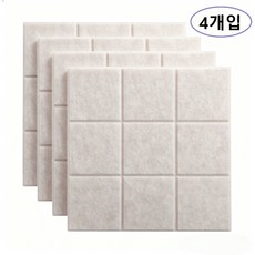 격자 펠트보드 펠트 월패널 폴리에스터 방음판 인테리어 사진월 게시판, 4개, 아이보리