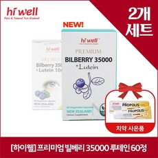 하이웰 프리미엄 빌베리 35000 + 루테인 10mg 60베지캡슐 x2, 60정