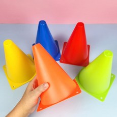 컬러 트레이닝콘 훈련 고깔콘 축구 꼬깔, 1개, 그린