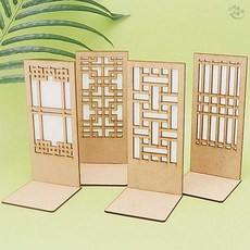 DIY 문창살 데코판 한지 포함 나무공예 만들기 재료 우드 반제품 벽걸이 장식 자이언트캣