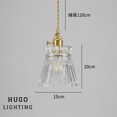 HUGO LIGHTING 水晶玻璃銅吊燈 北歐美式風格燈飾, 吊燈