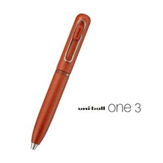 유니 유니볼원 3색 0.5mm 회전식 다색펜 멀티펜, 1개, 브릭레드