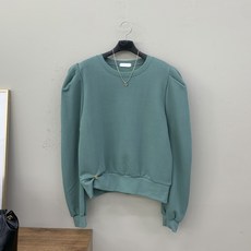 [행복여] 마띠 핀턱 퍼프 소매 무지 맨투맨 티셔츠