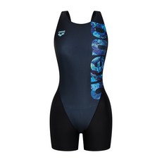 아레나 수영복 여성 오션플로우 U백 3부반신