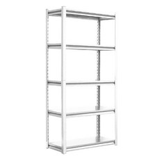 津宏五金【五層架】【免螺絲角鋼置物架】黑白色/全鐵件/台灣現貨快速出貨/多層收納簡易安裝/角鋼架/置物, White, 5層