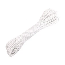 8mm 폭과 10m 가정용 로프 단일 코어 솔리드 야외 캠핑 하이킹에, White, 01 5M