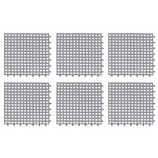 아그노 미끄럼 방지 퍼즐 매트 6개, 라이트그레이