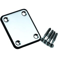 기타 넥 플레이트 4볼트 철제 일렉트릭 베이스 조인트 플레이트플라스틱 백 및 장착 나사 포함 교체 부품 USA