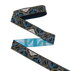 Cloud Embroidered Appliques 1.7M Long Sewing Fabric Trim compatible with Jackets Shirts, 검은, 흑색의