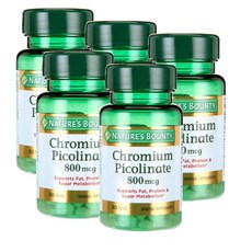 네이처스 바운티 크롬 피콜리네이트 800mcg Nature's Bounty Chromium Picolinate, 5개, 50정