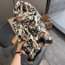 圍巾女冬季韓版百搭雙面仿羊絨加厚保暖護頸圍脖披肩兩用