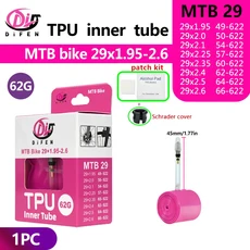 DiFEN 56G/58G/62G MTB 자전거 TPU 내부 튜브 26/27.5/29 1.95-2.6 사이클링 타이어 프랑스어 밸브 45MM 라, 01 45mm, 01 프레스타 밸브, 11 DF 29x1.95-2.6 1pc